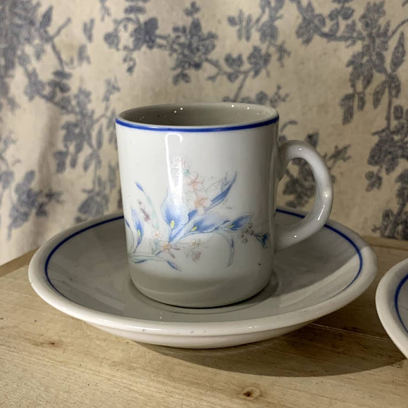 Set of 5 Porcelana Veracruz Made in Brazil Demitasse Espresso Cups and Saucers - Picture 8 of 12